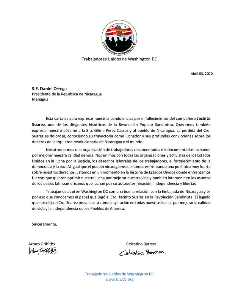 condolencias-sindicato-trabajadores-unidos-whashinton-por-fallecimiento-jacinto-suarez